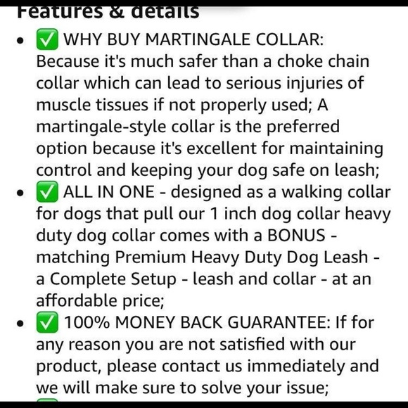 Martindale Reflective Dog Collar and Leash - Picture 4 of 9